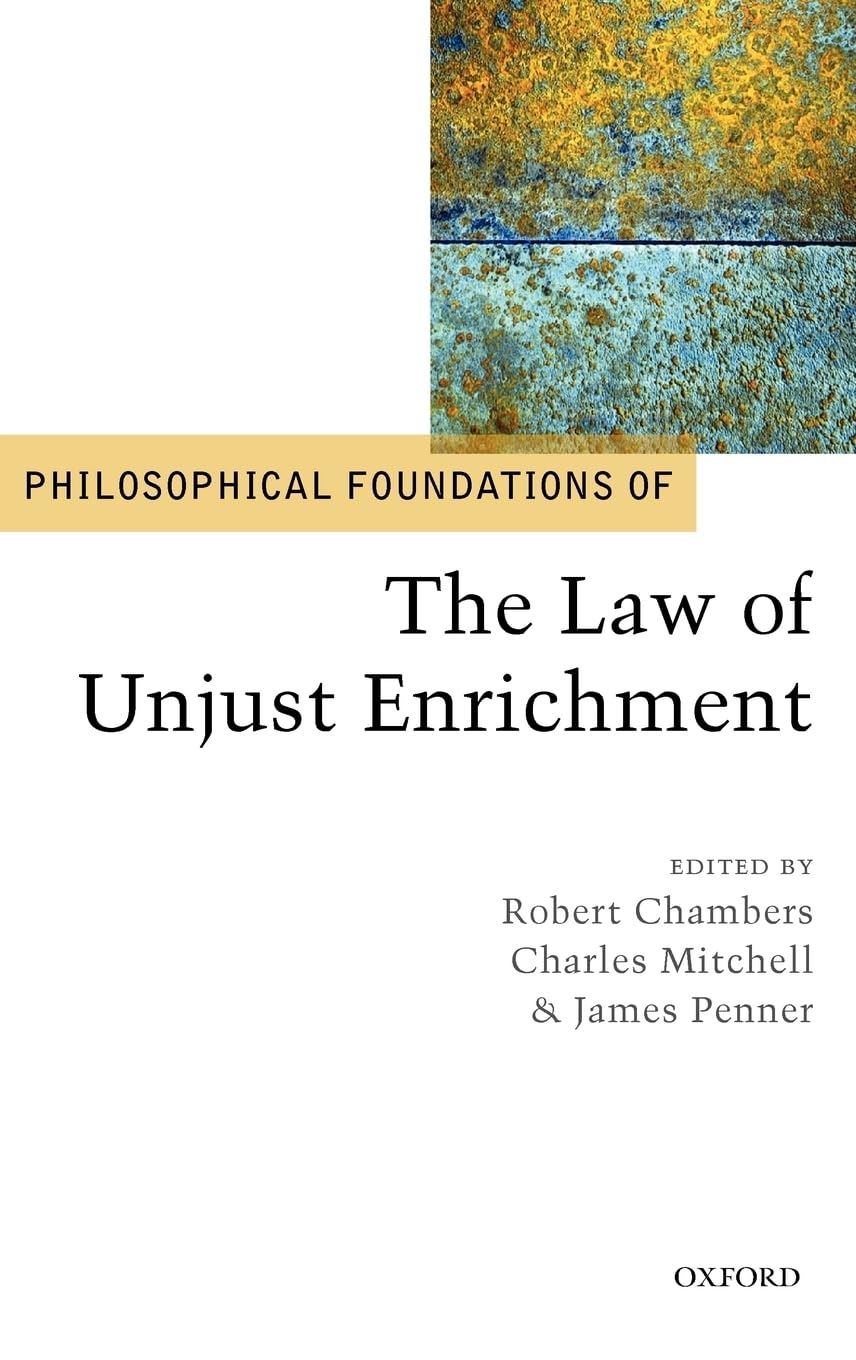 Buy Philosophical Foundations of Unjust Enrichment by Chambers — BookShops.in