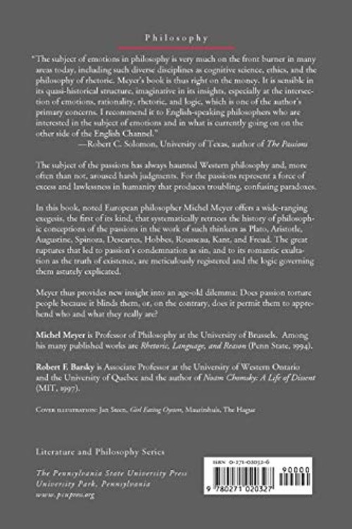Philosophy and the Passions: Towards a History of Human Nature – Michel Meyer view 3