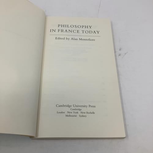 Philosophy in France Today (English, Alan Montefiore) view 4