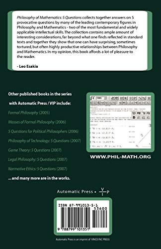 Philosophy of Mathematics: 5 Questions view 3