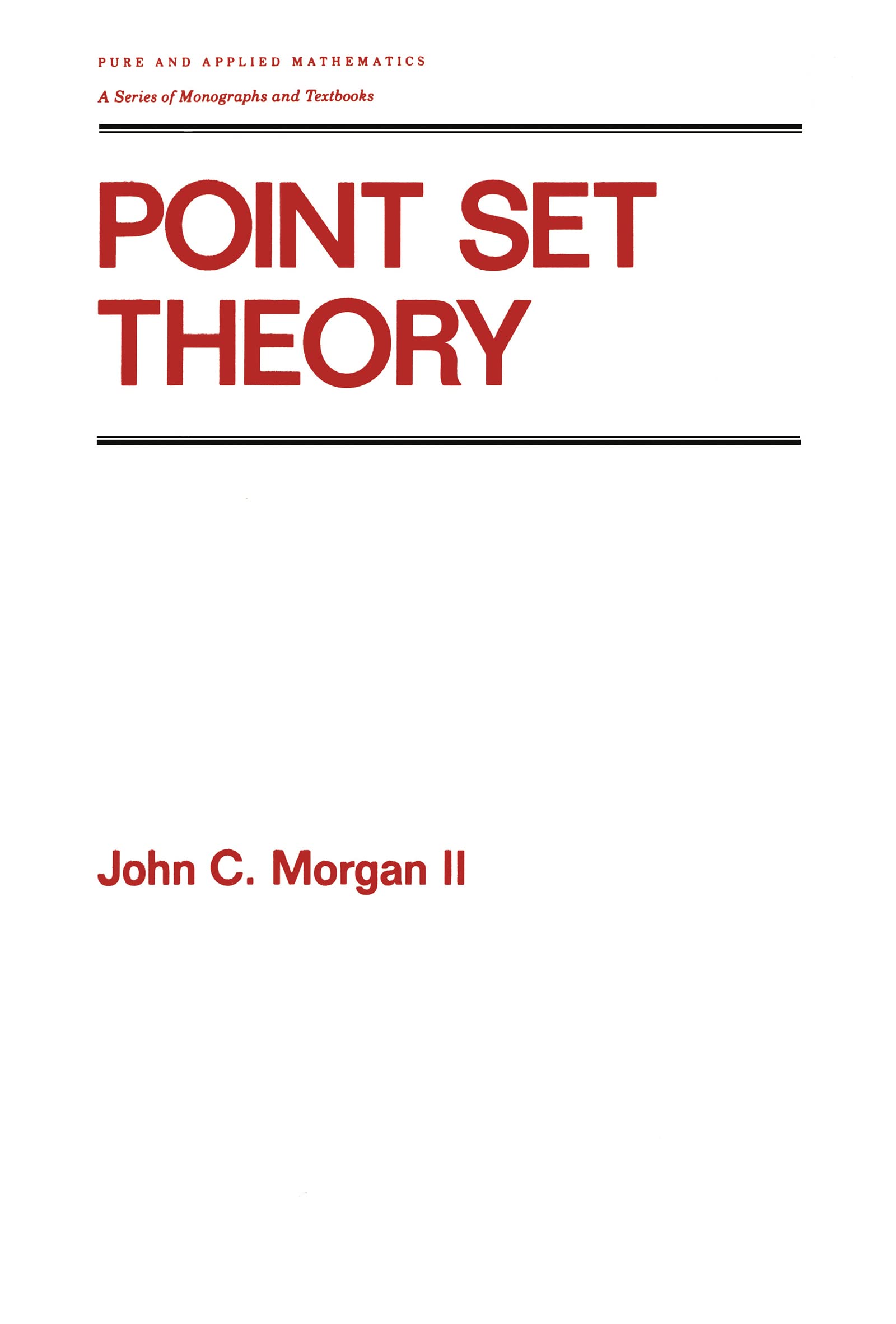 Buy Point Set Theory: 131 by Morgan — BookShops.in