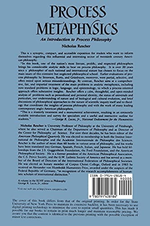 Process Metaphysics: An Introduction to Process Philosophy by Nicholas Rescher view 3