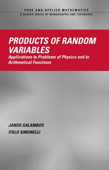 Buy Products Of Random Variables: Applications To Problems Of Ph — BookShops.in