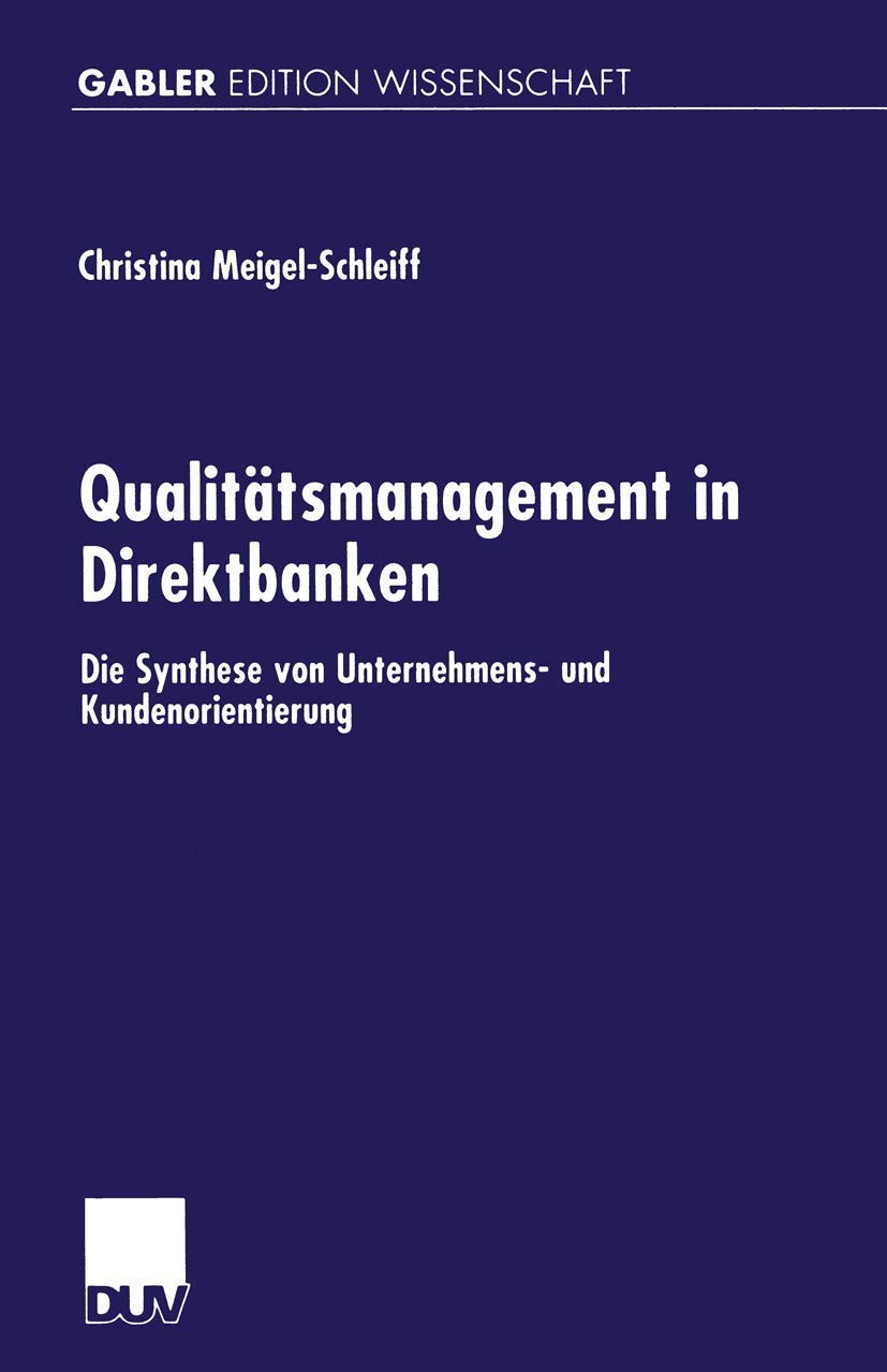 Buy Qualitätsmanagement in Direktbanken (English, Christina Meigel-Schleiff) — BookShops.in