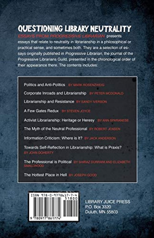 Questioning Library Neutrality: Essays from Progressive Librarian by Alison Lewis view 3