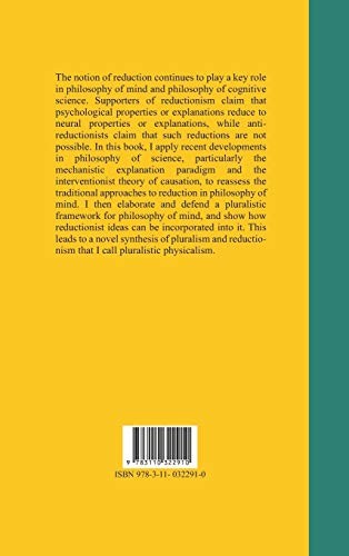 Reduction in Philosophy of Mind (English, Markus I. Eronen) view 3