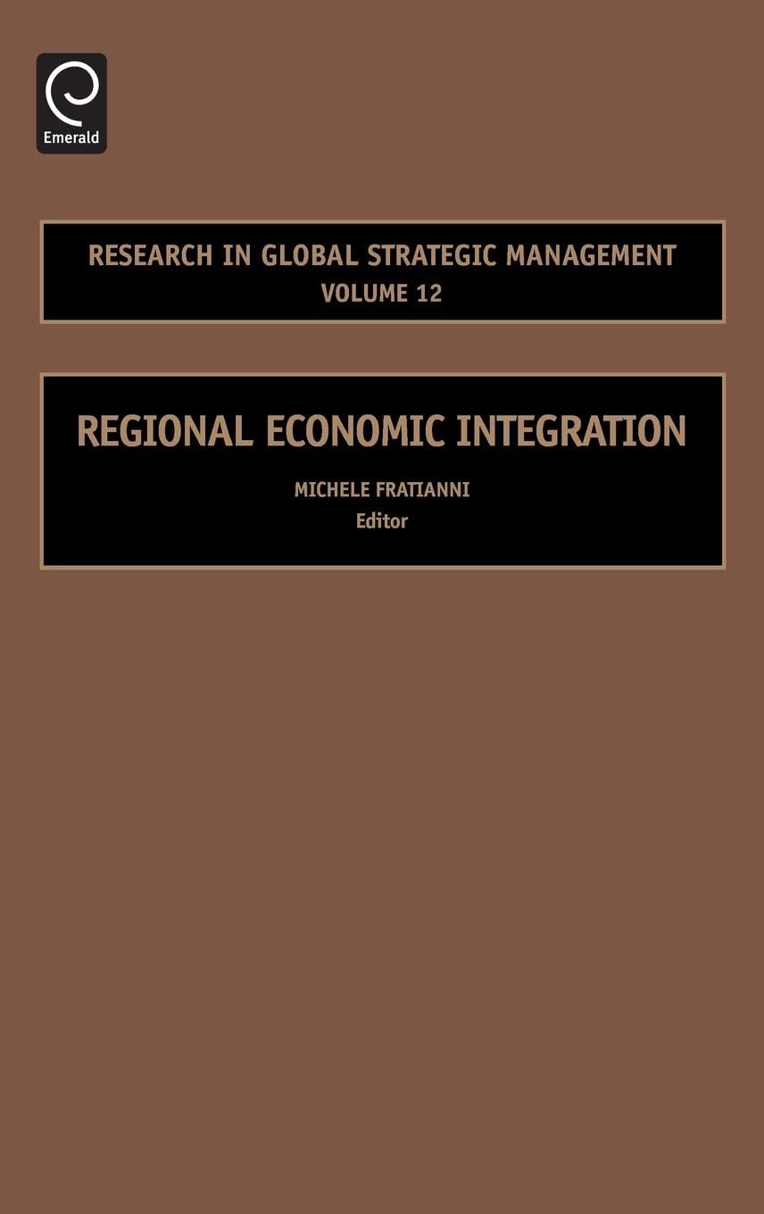 Buy Regional Economic Integration: 12 (Research in Global Strategic Management) — BookShops.in