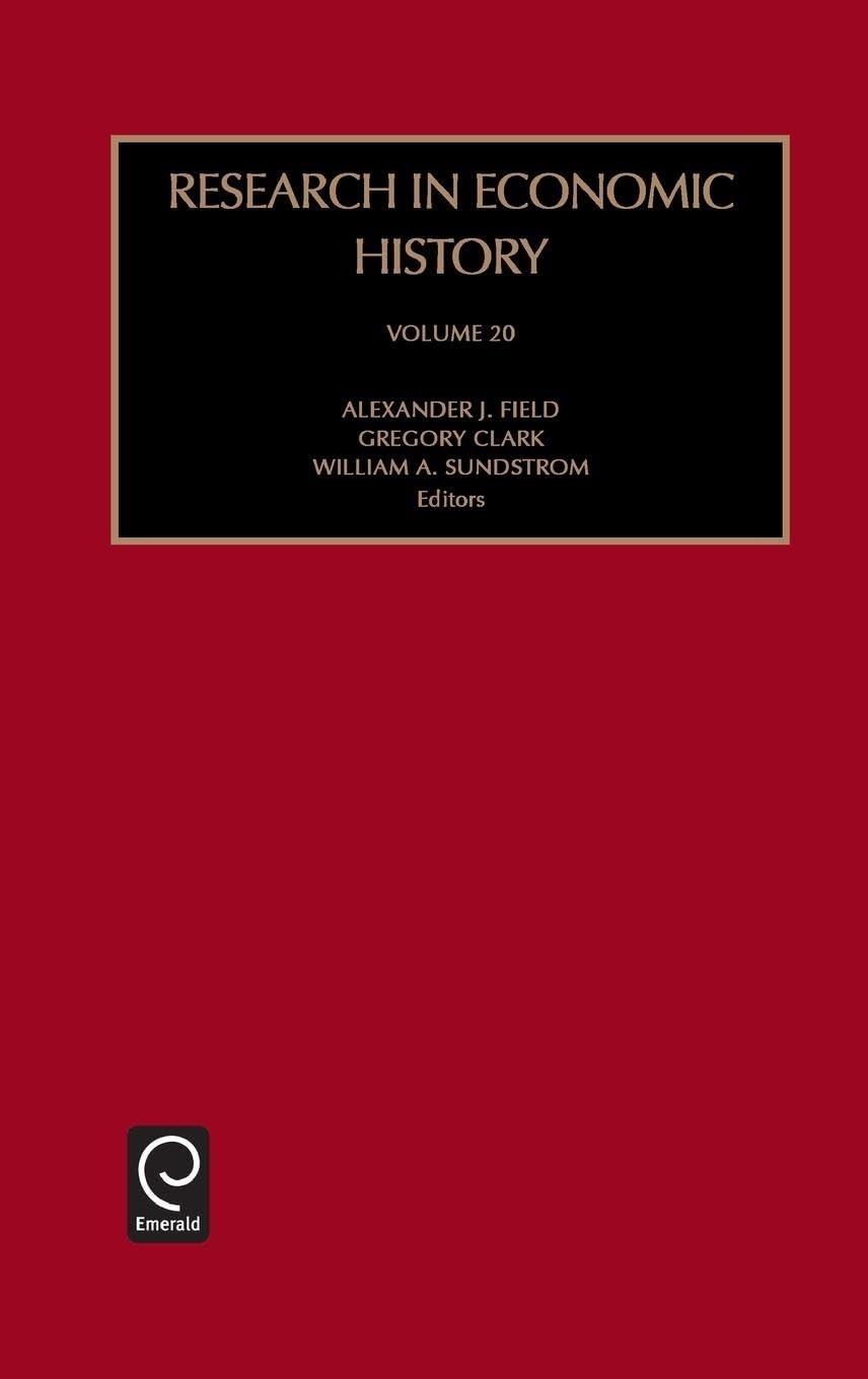 Buy Research in Economic History (English, W. Sundstrom | G. Clark | A. J. Field) — BookShops.in