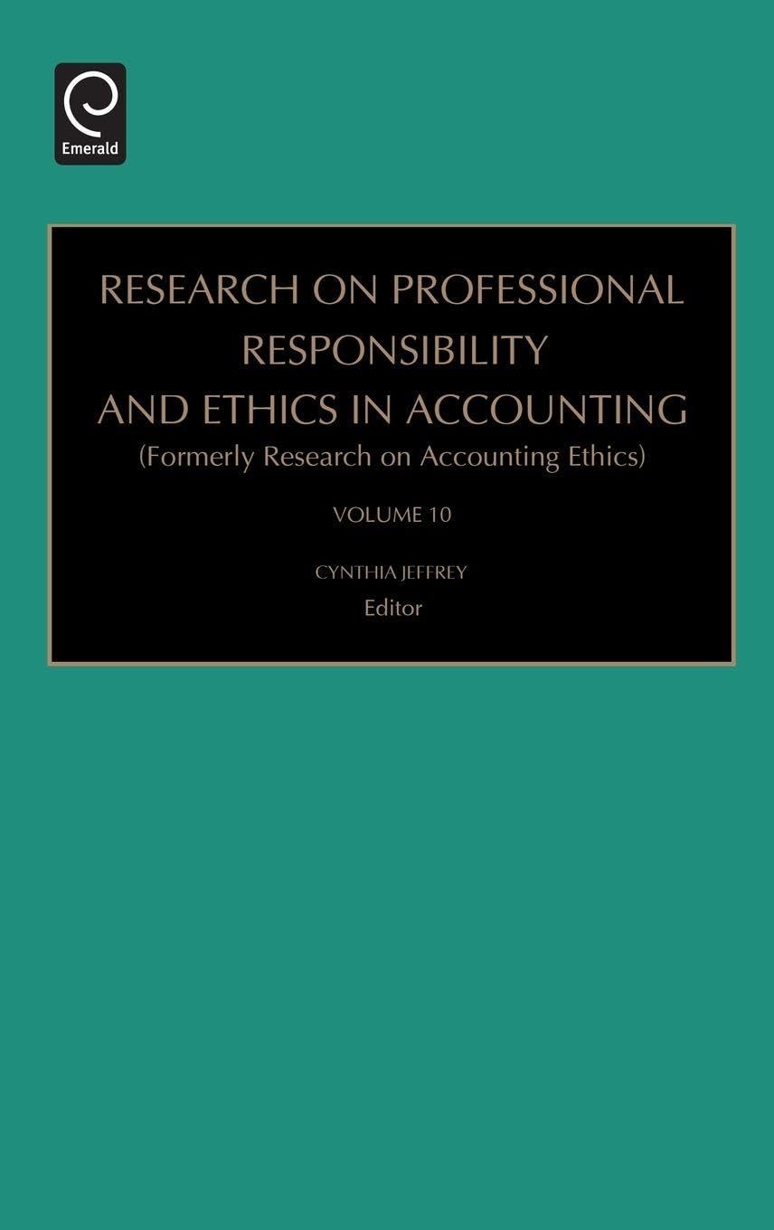 Buy Research on Professional Responsibility and Ethics in Accounting (English, Cynthia Jeffrey) — BookShops.in