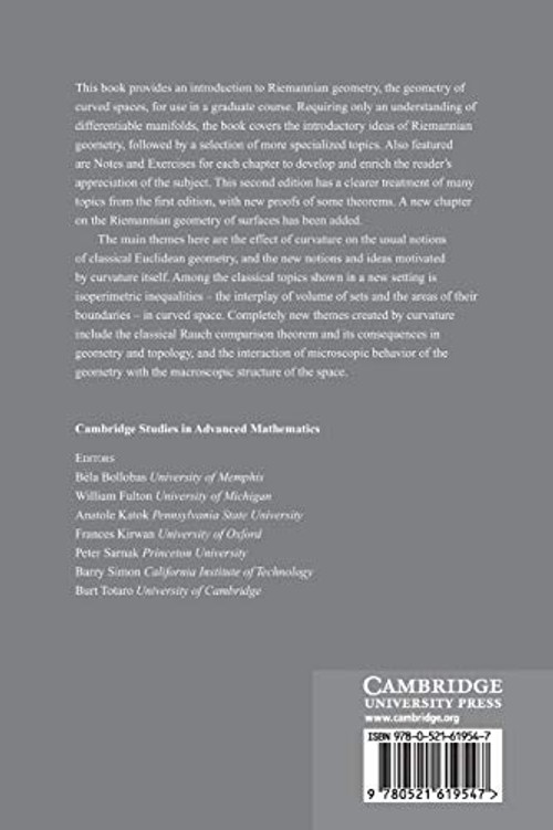 Riemannian Geometry: A Modern Introduction – Isaac Chavel view 3