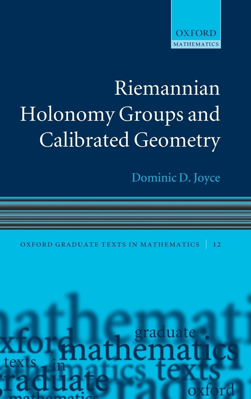 Buy Riemannian Holonomy Groups by Dominic D. Joyce — BookShops.in