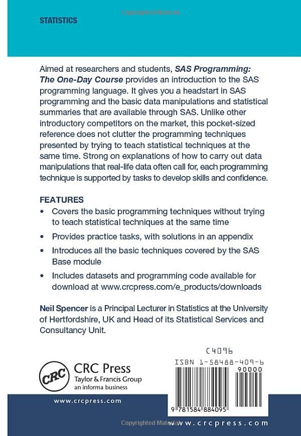Sas Programming: The One-Day Course view 3