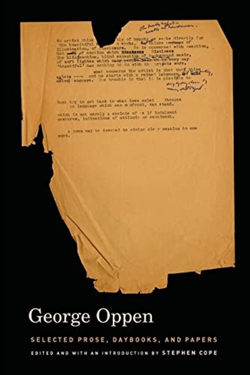 Selected Prose, Daybooks, and Papers – George Oppen view 2