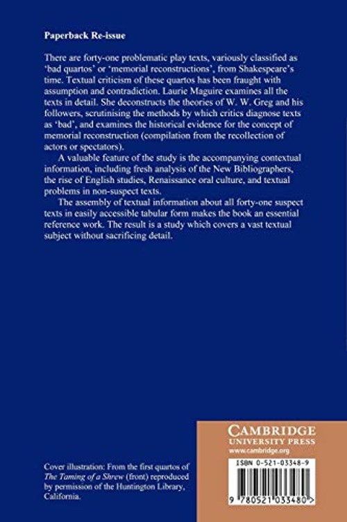 Shakespearean Suspect Texts – Laurie E. Maguire – Cambridge University Press view 3