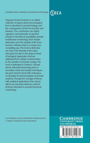 Shaping Primate Evolution: Form, Function, and Behavior: 40 (Cambridge Studies in Biological and Evolutionary Anthropology, Series Number 40) view 3