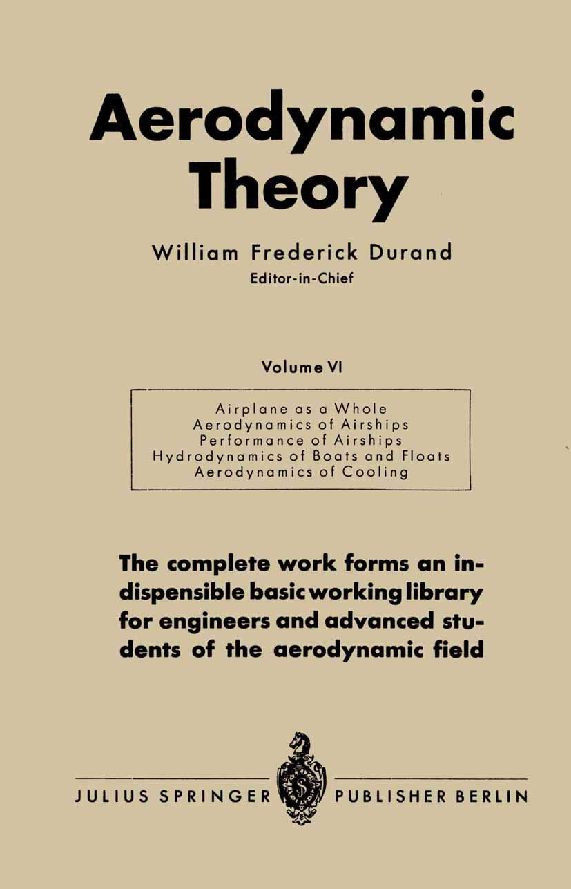 Buy Aerodynamic Theory: A General Review of Progress Under a Gra — BookShops.in