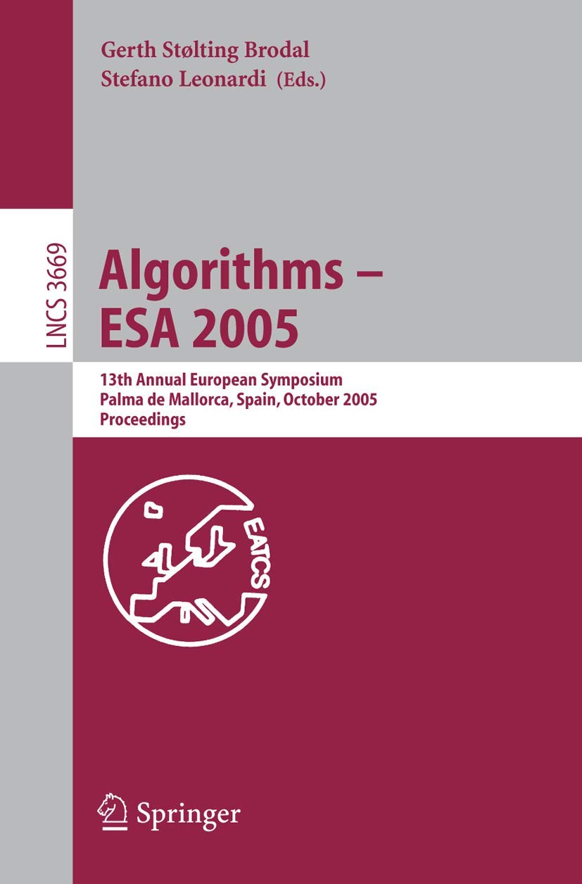 Buy Algorithms – ESA 2005: 13th Annual European Symposium, Palma — BookShops.in