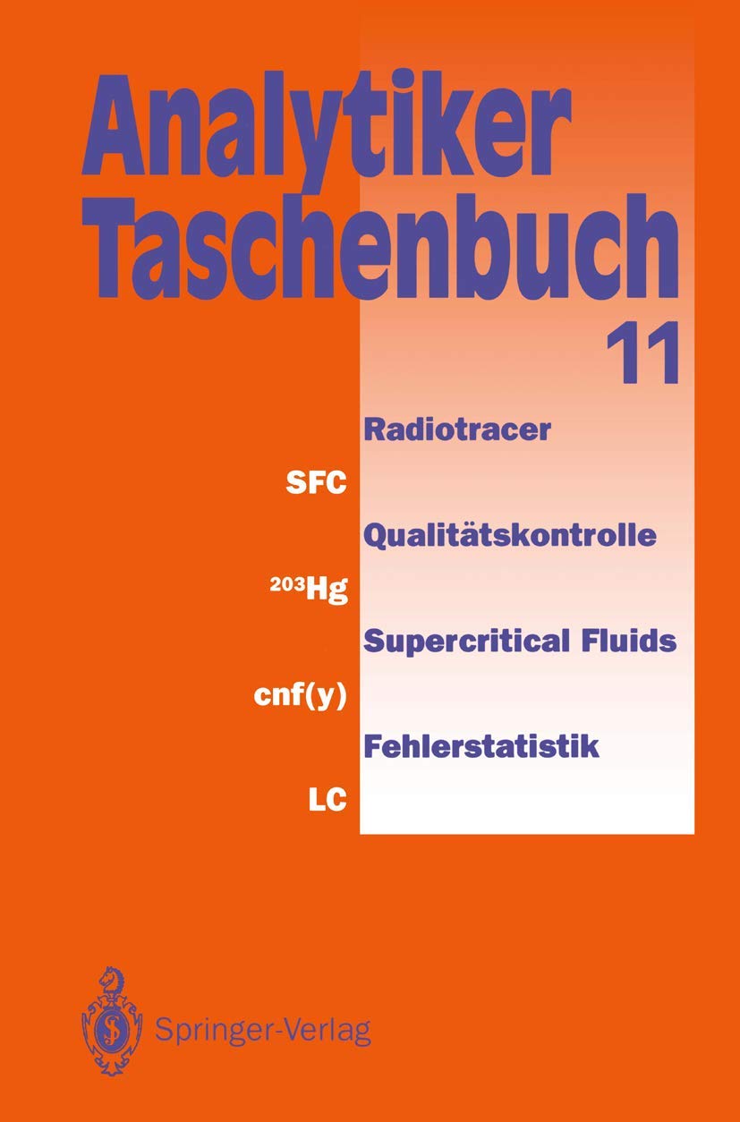 Buy Analytiker-Taschenbuch: 11 by Helmut Günzler | Rolf Borsdorf — BookShops.in