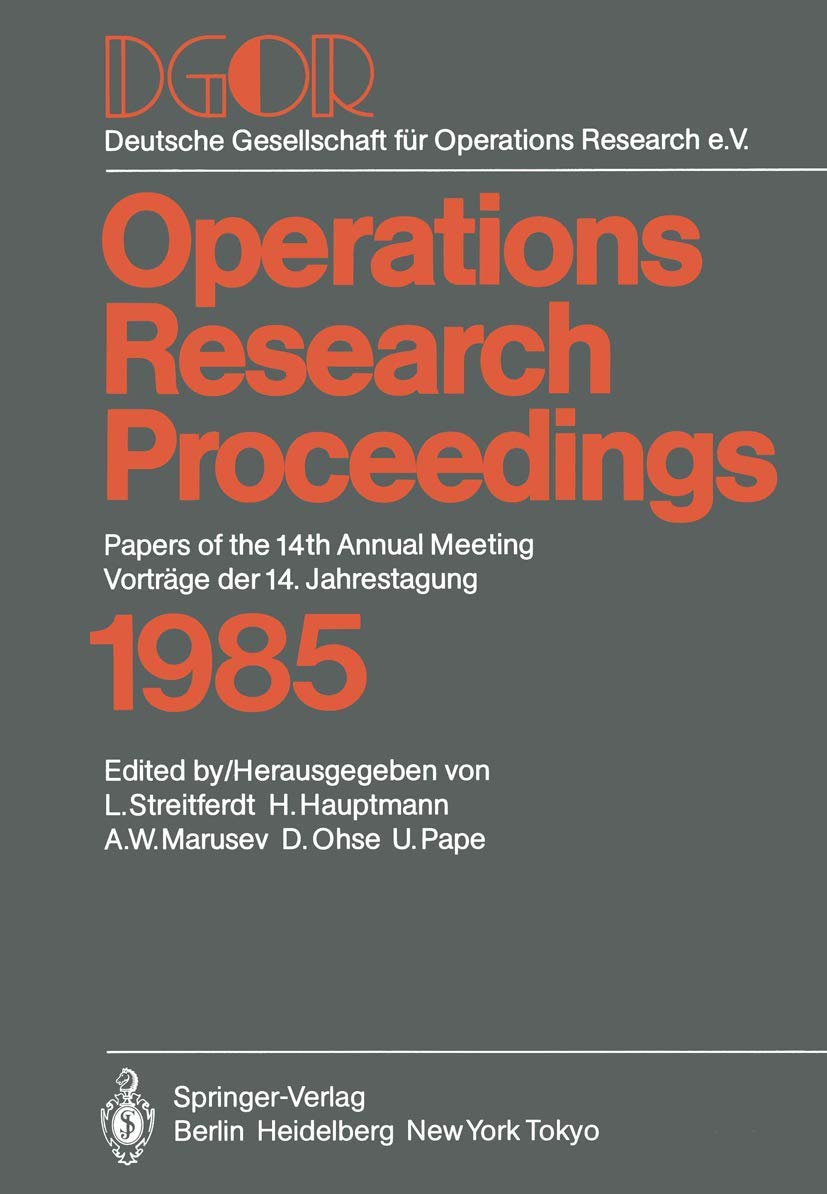 Buy DGOR: Papers of the 14th Annual Meeting / Vorträge der 14. J — BookShops.in