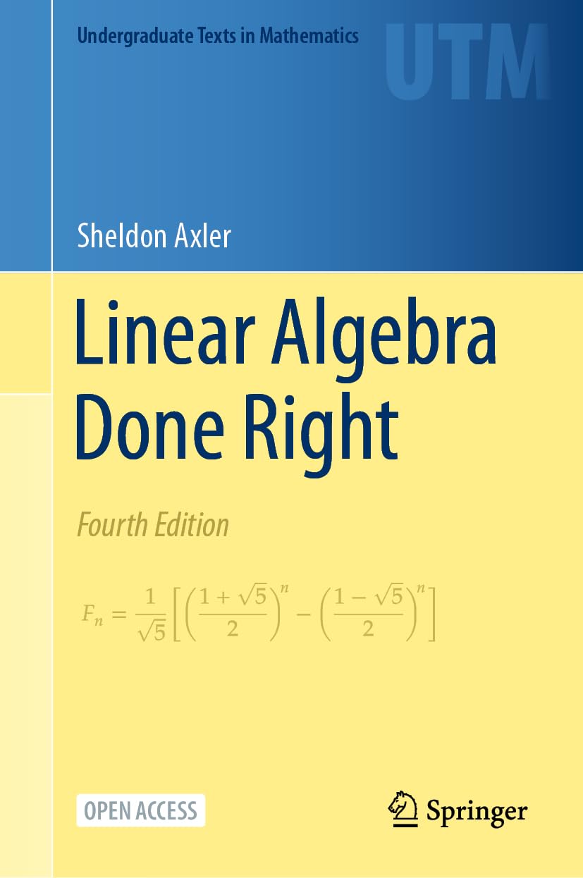 Buy Linear Algebra Done Right (Undergraduate Texts in Mathematic — BookShops.in