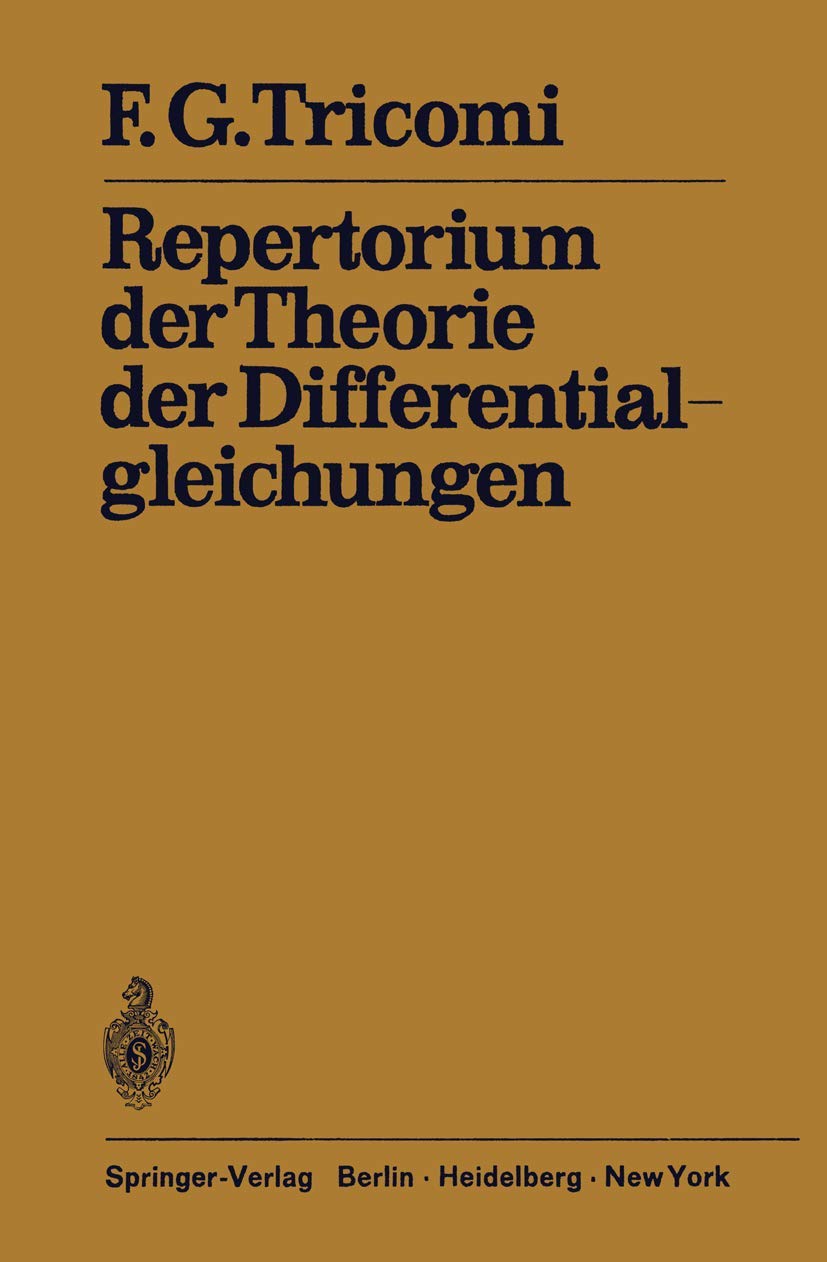 Buy Repertorium der Theorie der Differentialgleichungen by F. G. — BookShops.in