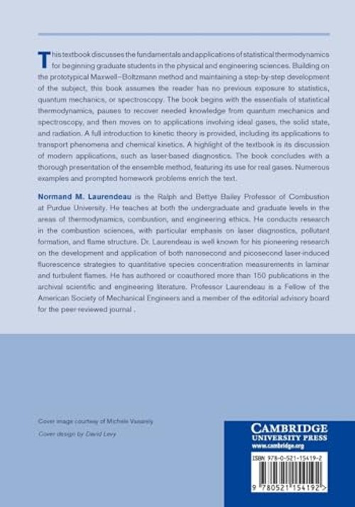 Statistical Thermodynamics: Fundamentals and Applications – Normand Laurendeau view 3