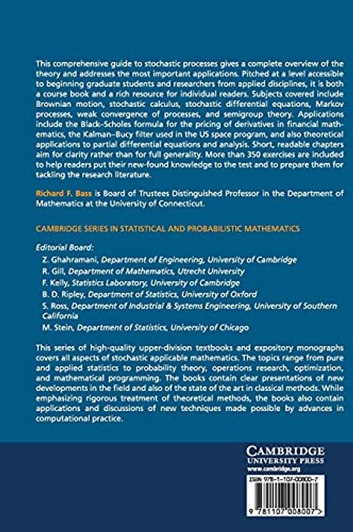 Stochastic Processes by Richard F. Bass – Comprehensive Guide to Brownian Motion and Stochastic Calculus view 3