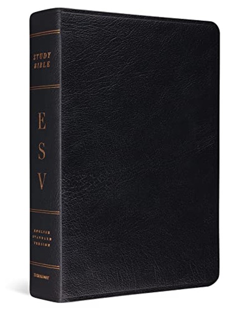 ESV Study Bible – English Standard Version Black Genuine Leather view 2