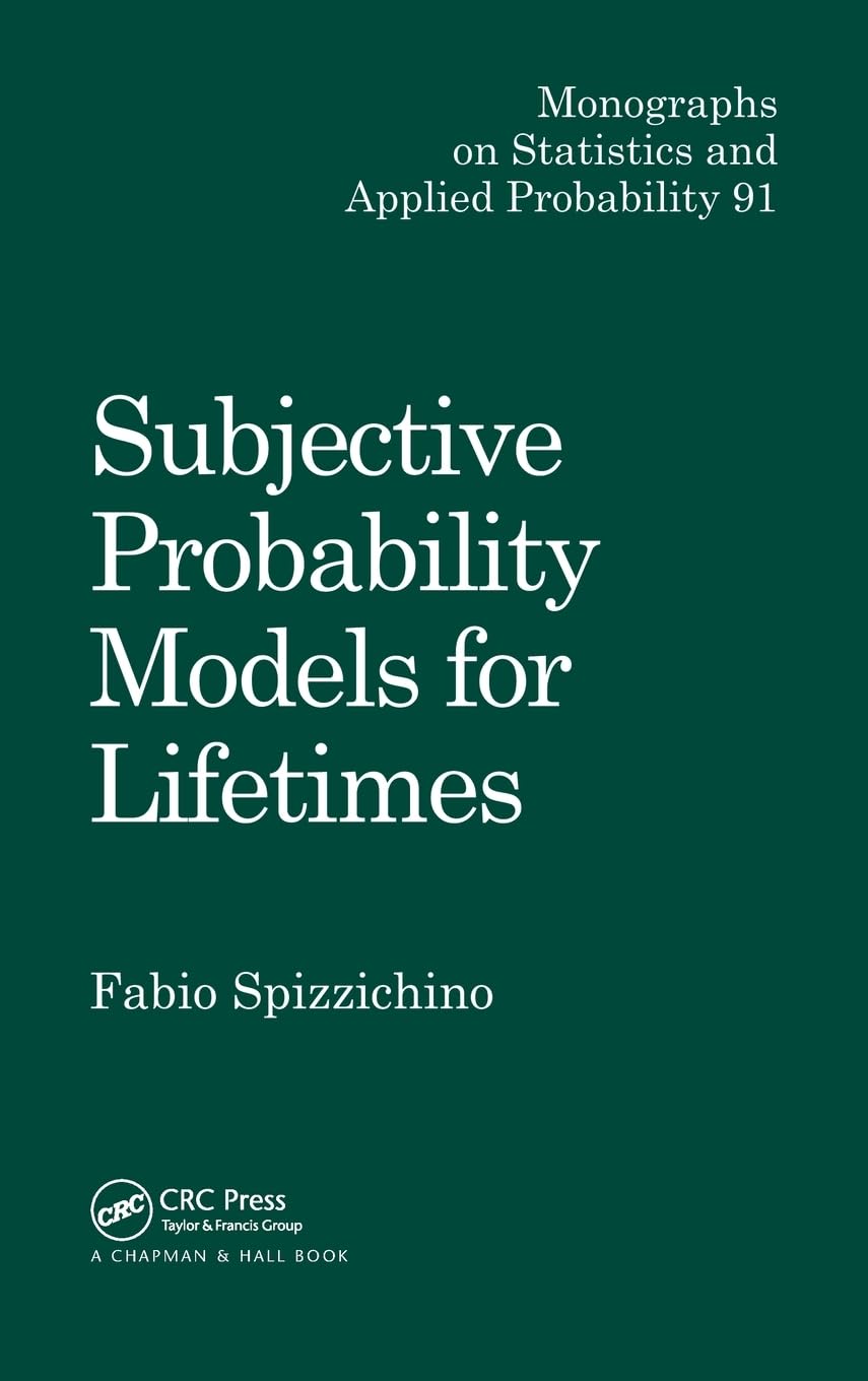 Buy Subjective Probability Models for Lifetimes: 91 (Monographs on Statistics and Applied Probability, 91) — BookShops.in
