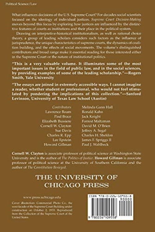Supreme Court Decision-Making by Cornell W. Clayton – University of Chicago Press view 3