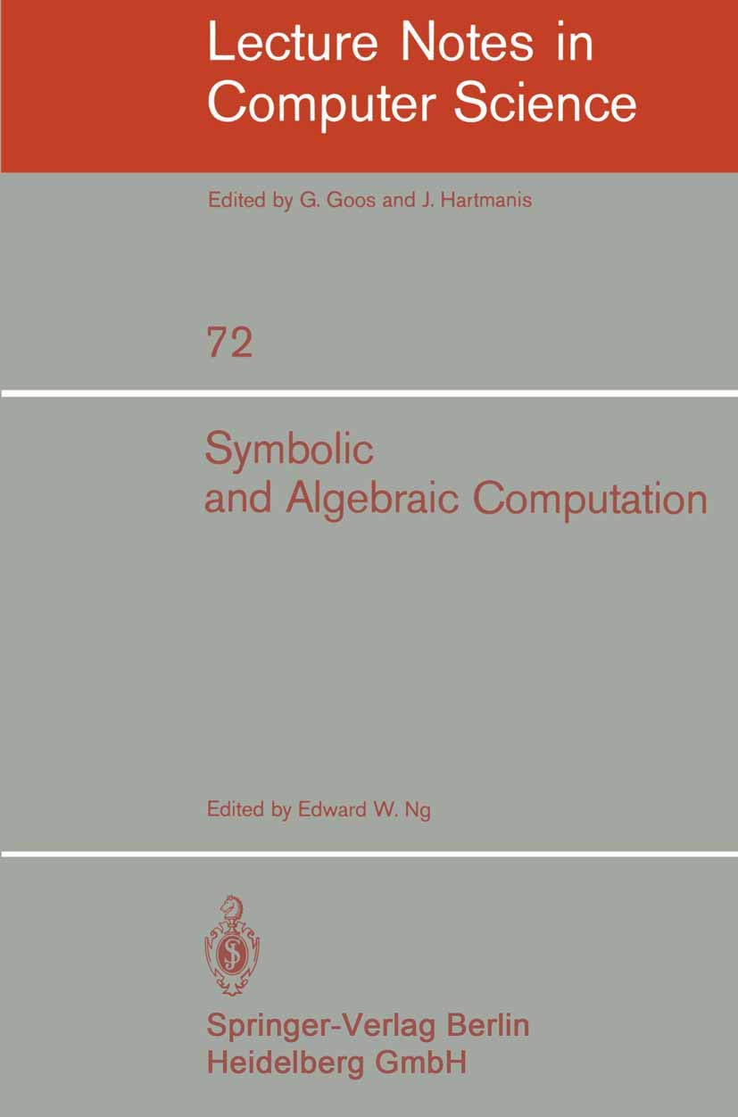 Buy Symbolic and Algebraic Computation: Eurosam '79, An Internat — BookShops.in