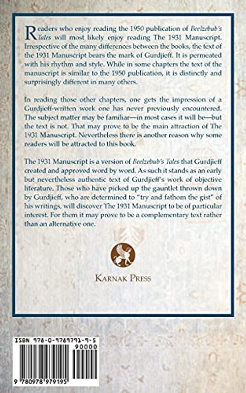 The 1931 Manuscript of Beelzebub's Tales to His Grandson – Gurdjieff hardcover edition view 3