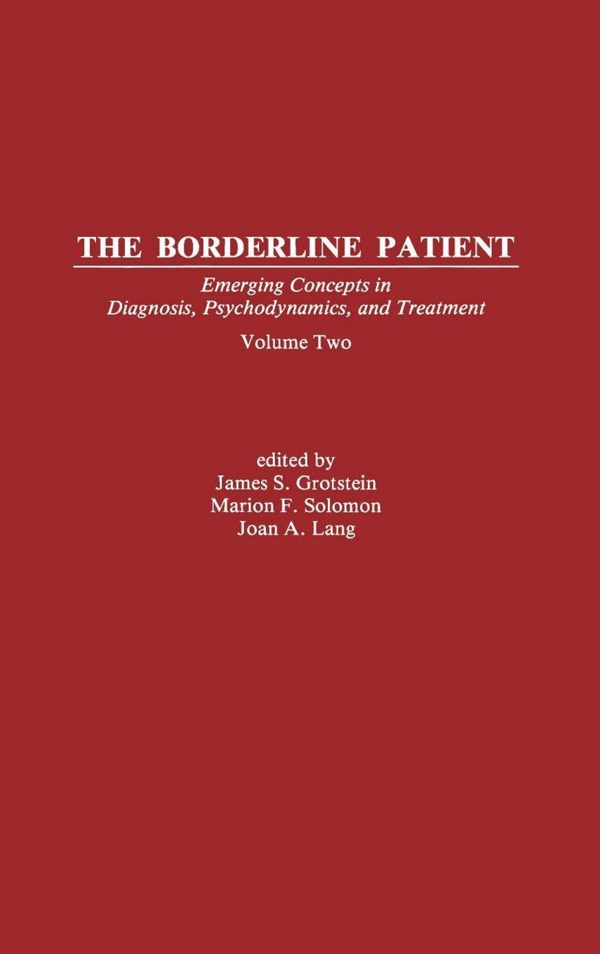 Buy The Borderline Patient: Emerging Concepts in Diagnosis, Psyc — BookShops.in