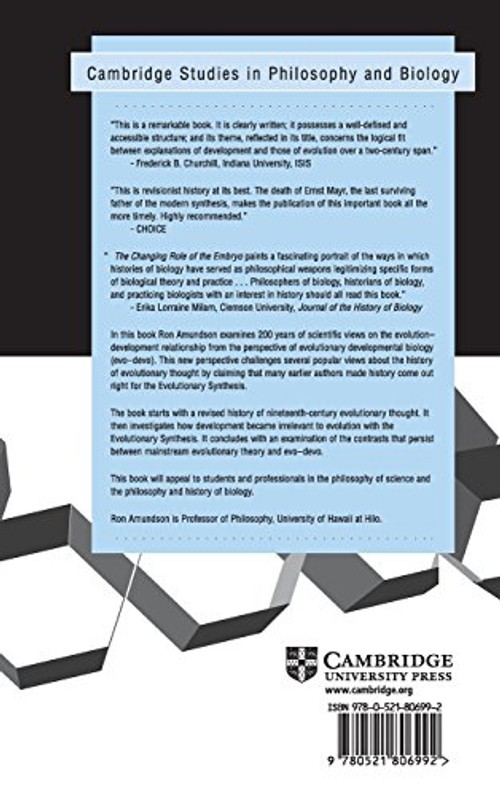 The Changing Role of the Embryo in Evolutionary Thought: Roots of Evo-Devo view 3