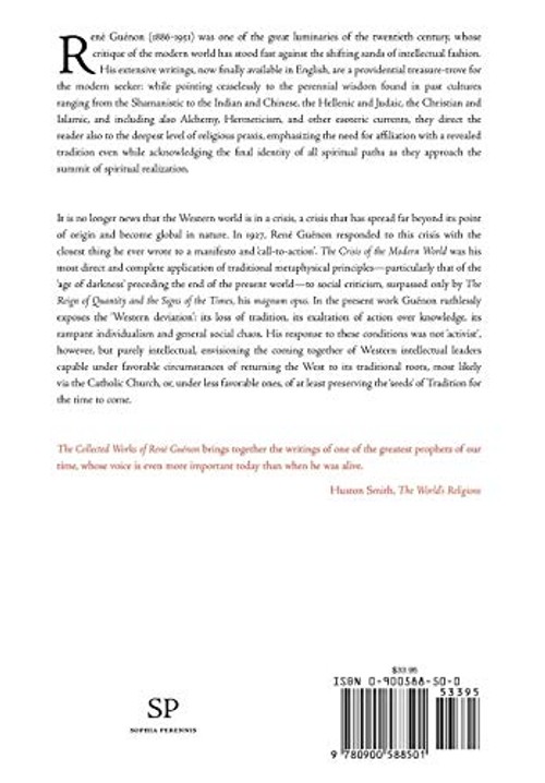 The Crisis of the Modern World - René Guénon - Sophia Perennis view 3