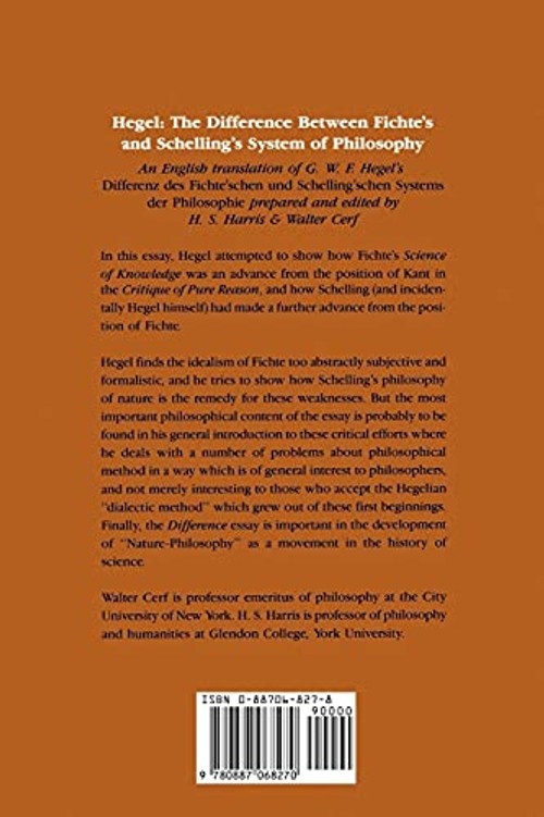 The Difference Between Fichte's and Schelling's System of Philosophy – Hegel view 3