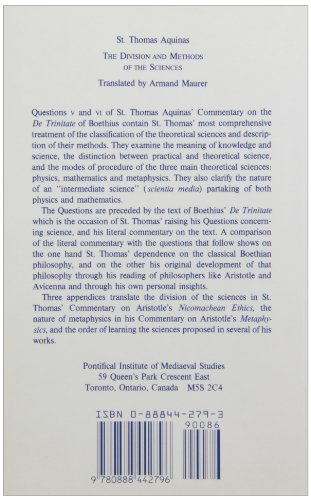 The Division and Methods of the Sciences (Mediaeval Sources in Translation) view 3