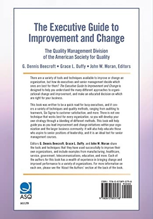 The Executive Guide to Improvement and Change – G. Dennis Beecroft view 3