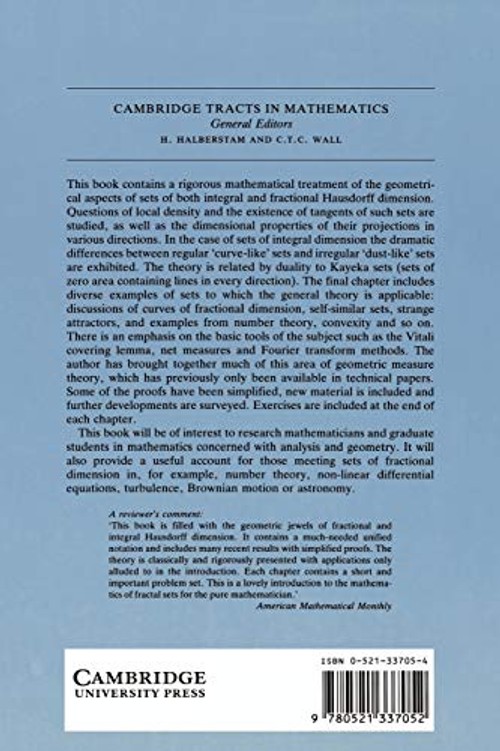 The Geometry of Fractal Sets – Kenneth Falconer – Cambridge University Press view 3