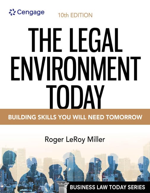 Buy The Legal Environment Today: Building Skills You Will Need T — BookShops.in