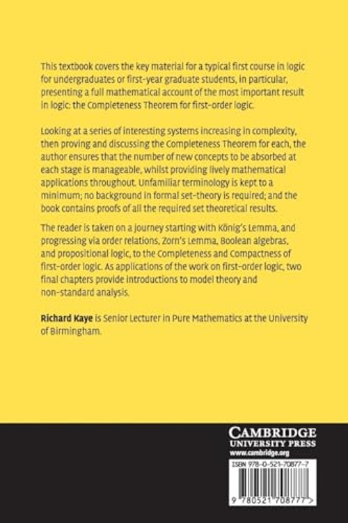 The Mathematics of Logic: A Guide to Completeness Theorems and their Applications view 3