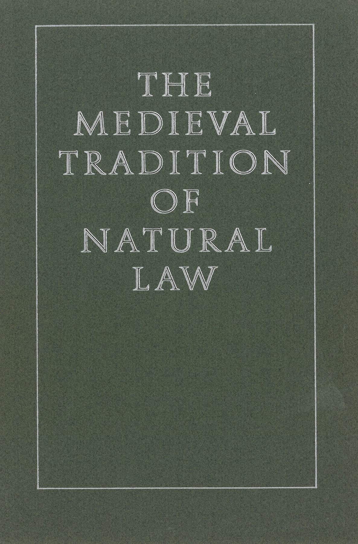 Buy The Medieval Tradition of Natural Law: 22 by Harold J. Johns — BookShops.in