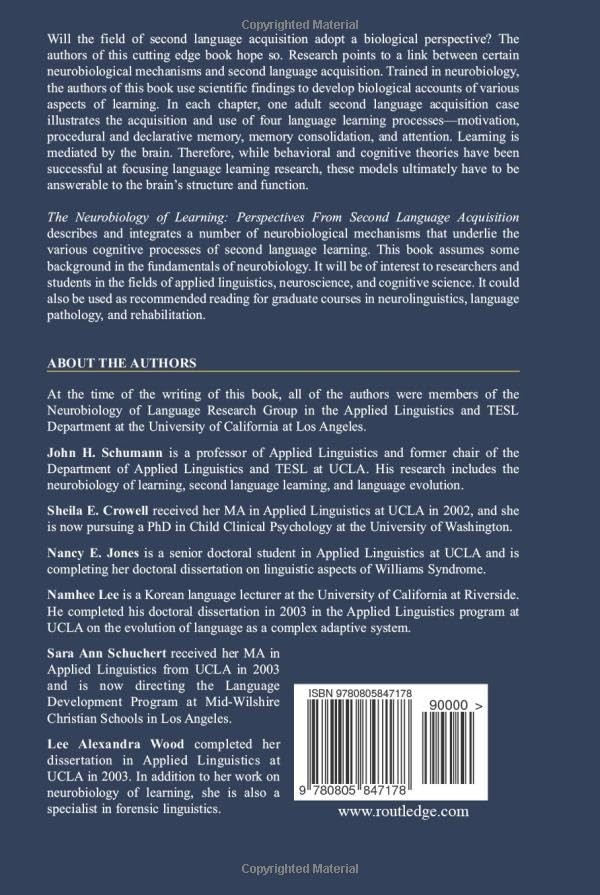 The Neurobiology of Learning (English, John H. Schumann) view 3