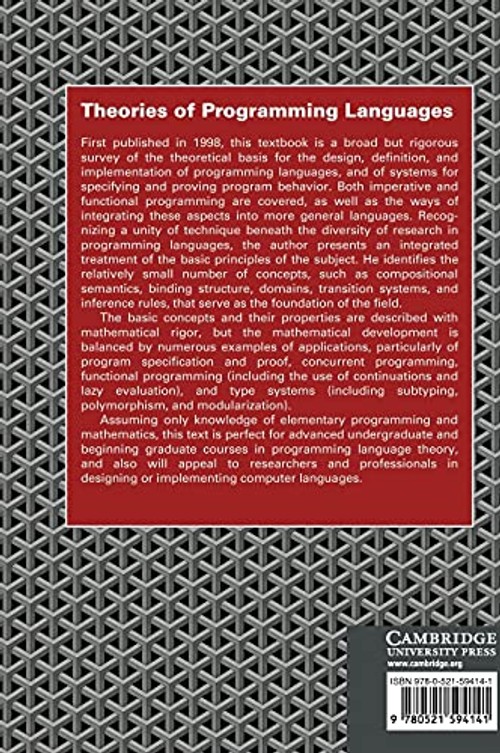 Theories of Programming Languages - John C. Reynolds - Cambridge University Press view 3