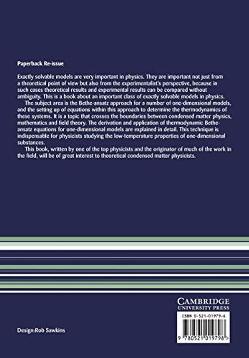 Thermodynamics of One-Dimensional Solvable Models – Minoru Takahashi view 3