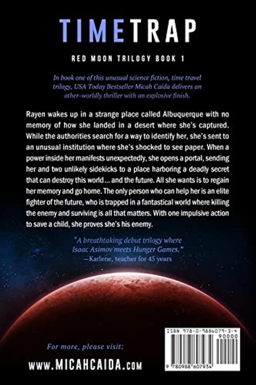 Time Trap: Red Moon – Micah Caida Hardcover Science Fiction Novel view 3
