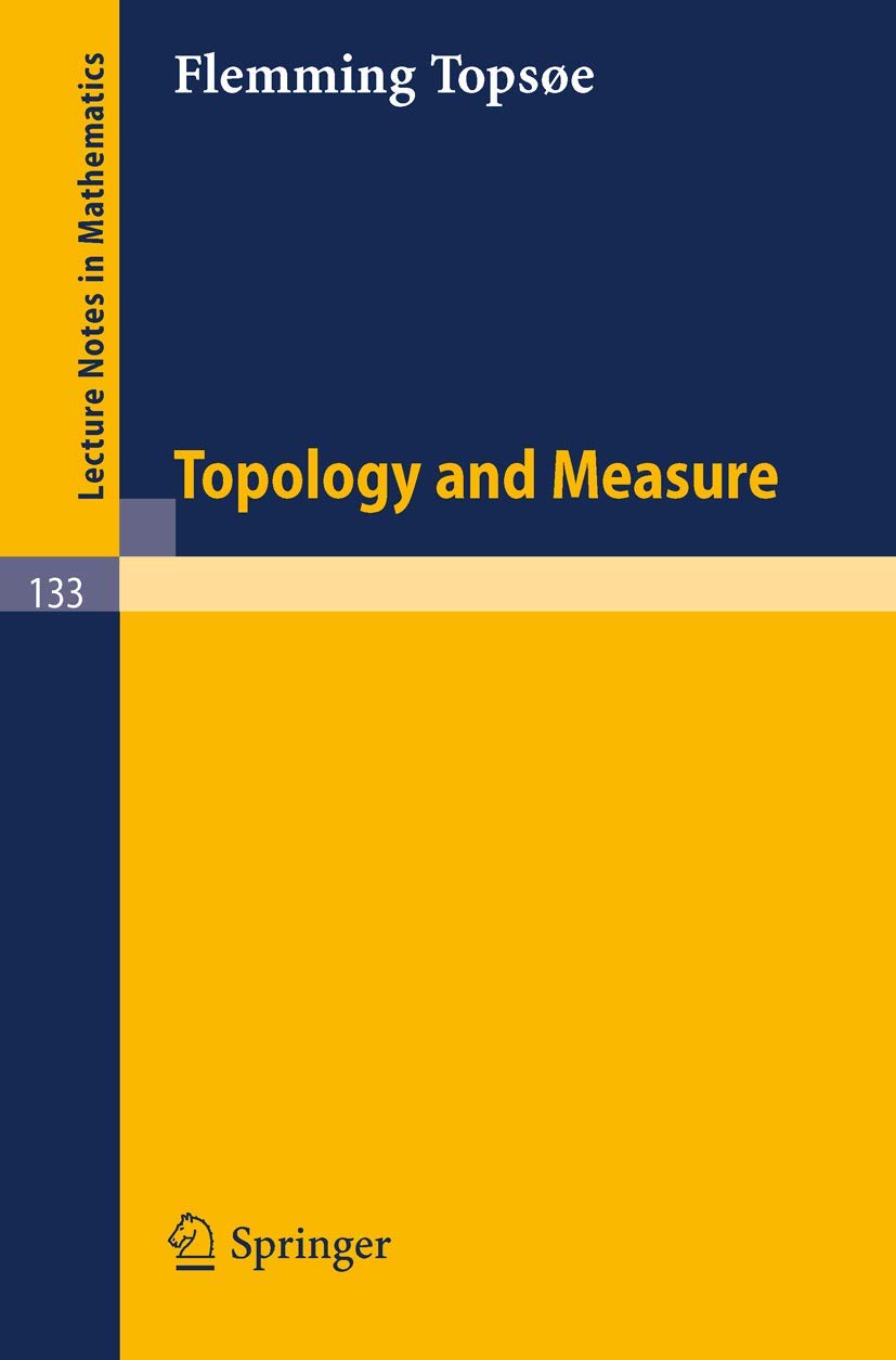 Buy Topology and Measure: 133 (Lecture Notes in Mathematics) — BookShops.in