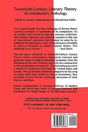Twentieth-Century Literary Theory: An Introductory Anthology (SUNY series, Intersections: Philosophy and Critical Theory) view 3