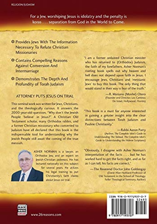 Twenty-Six Reasons Why Jews Don't Believe in Jesus - Asher Norman Hardcover view 3