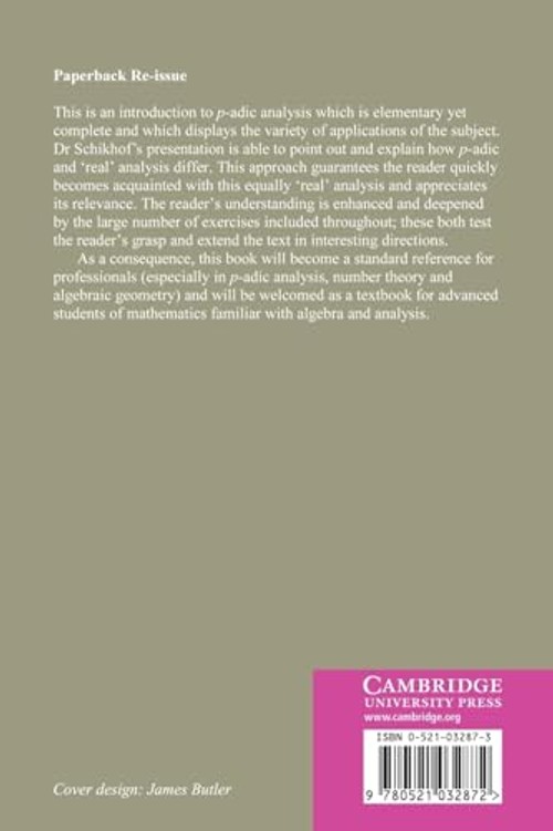 Ultrametric Calculus: An Introduction to p-Adic Analysis by W. H. Schikhof view 3